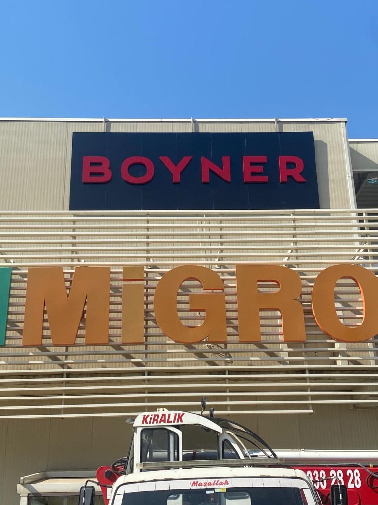 Boyner kutu harf tabela uygulaması